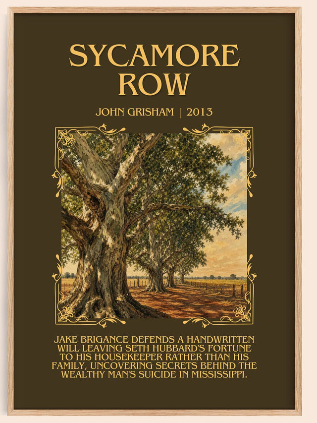 Sycamore Row Minimalist Book Poster by John Grisham