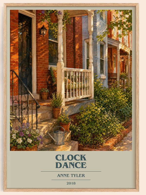 Clock Dance book cover book poster by Anne Tyler – framed literary art print