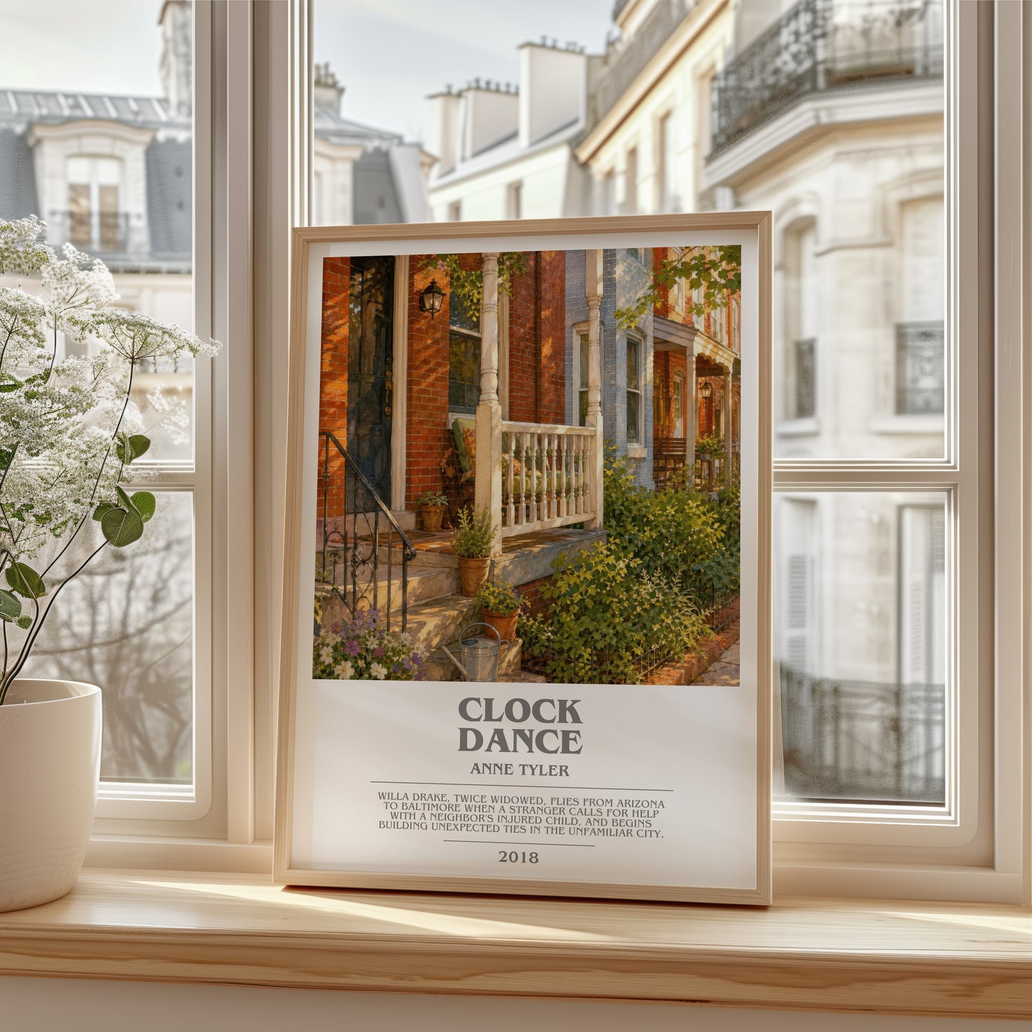 Clock Dance bookish poster colour and style options – Anne Tyler book art