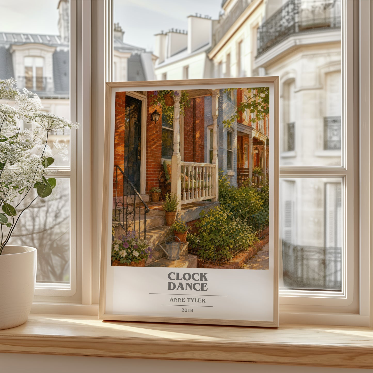 Clock Dance book cover poster colour and style options – Anne Tyler book art