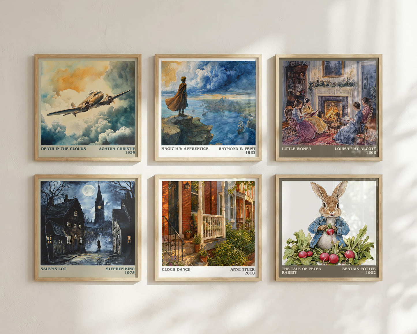 Clock Dance literary print framed by window – literary home decor