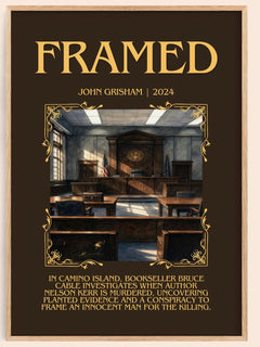 Framed Minimalist Book Poster by John Grisham – image 1
