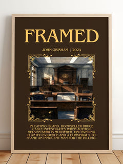 Framed Minimalist Book Poster by John Grisham – image 2
