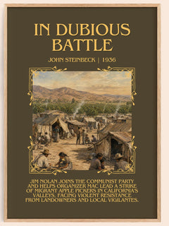 In Dubious Battle Minimalist Book Poster by John Steinbeck – image 1