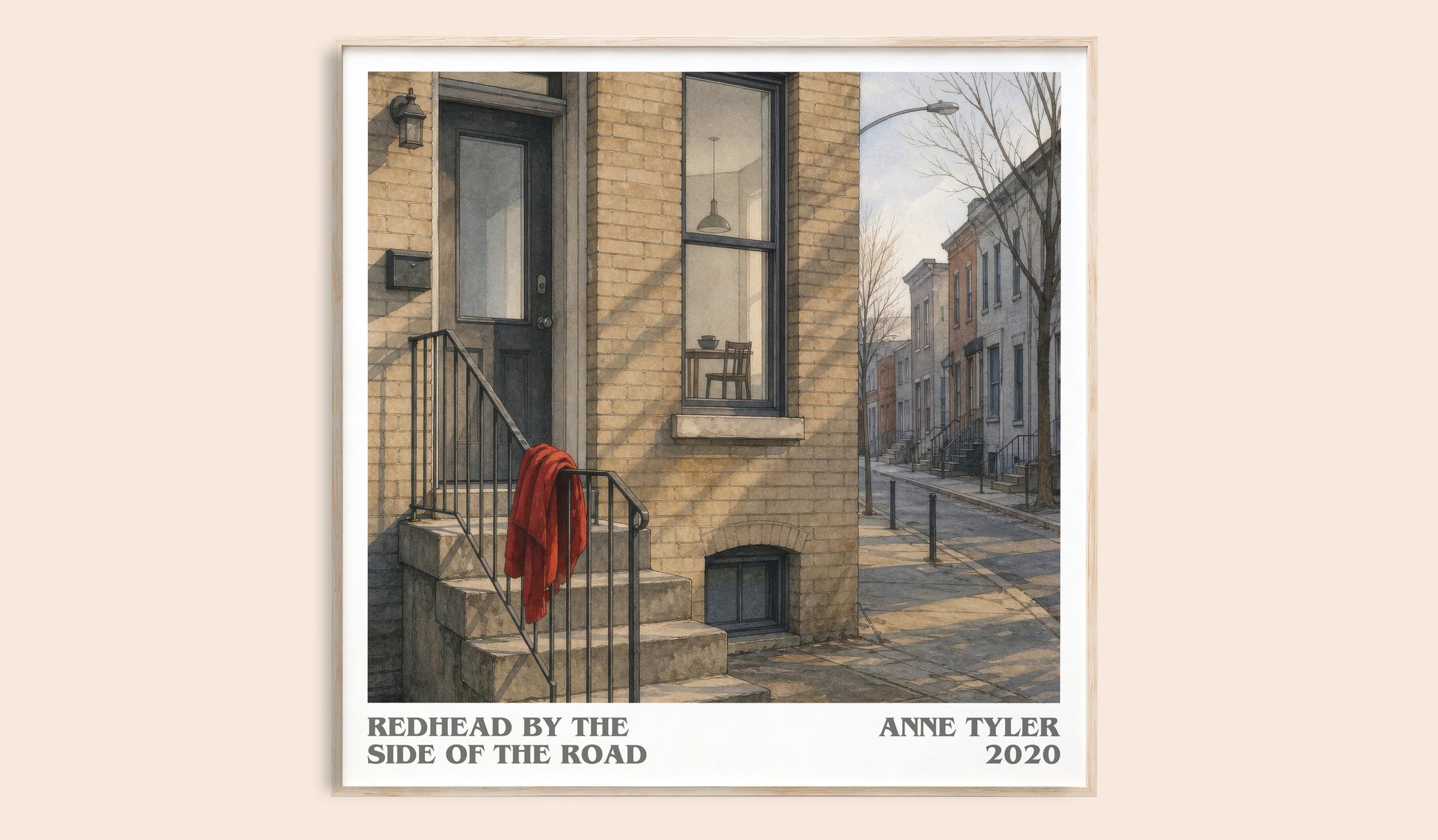 Redhead By The Side Of The Road literary book poster by Anne Tyler – framed literary art print