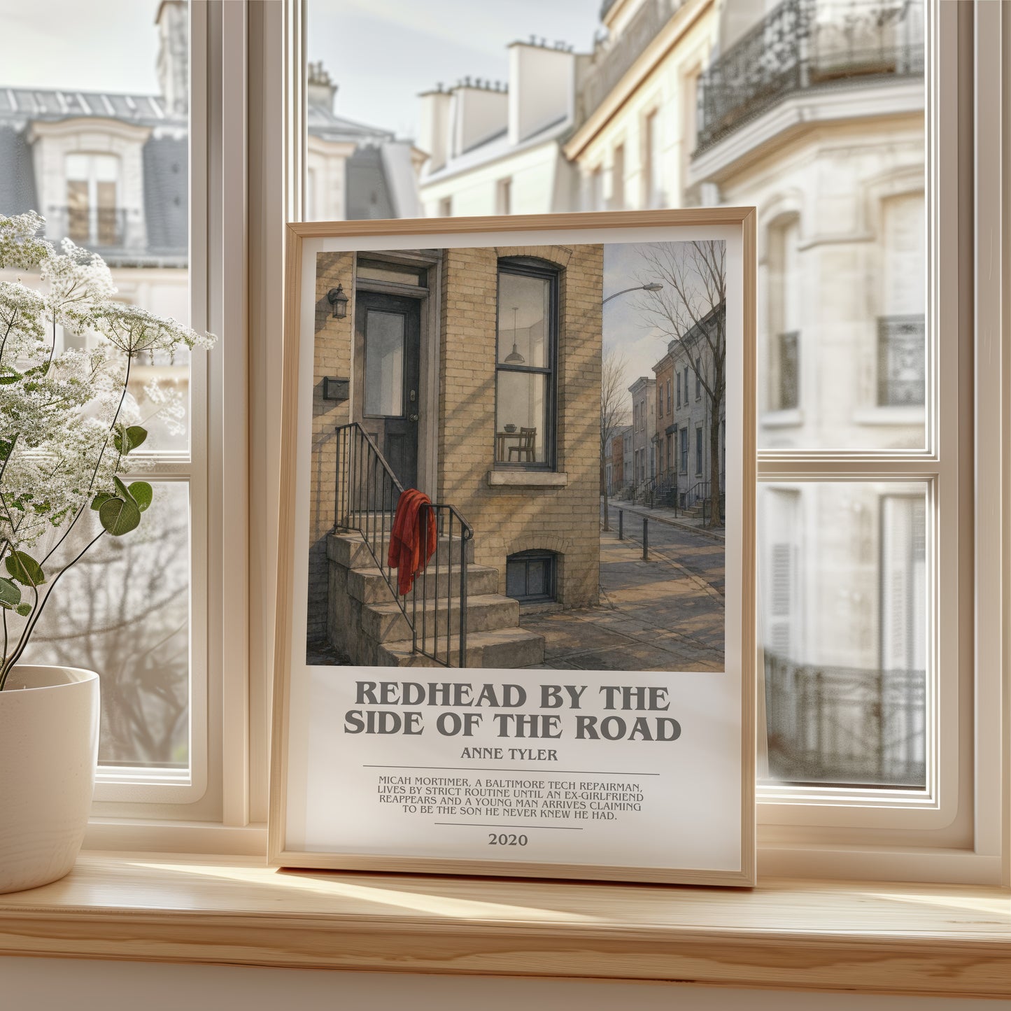 Redhead By The Side Of The Road bookish poster colour and style options – Anne Tyler book art