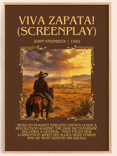 Viva Zapata! (Screenplay) Minimalist Book Poster by John Steinbeck – book poster
