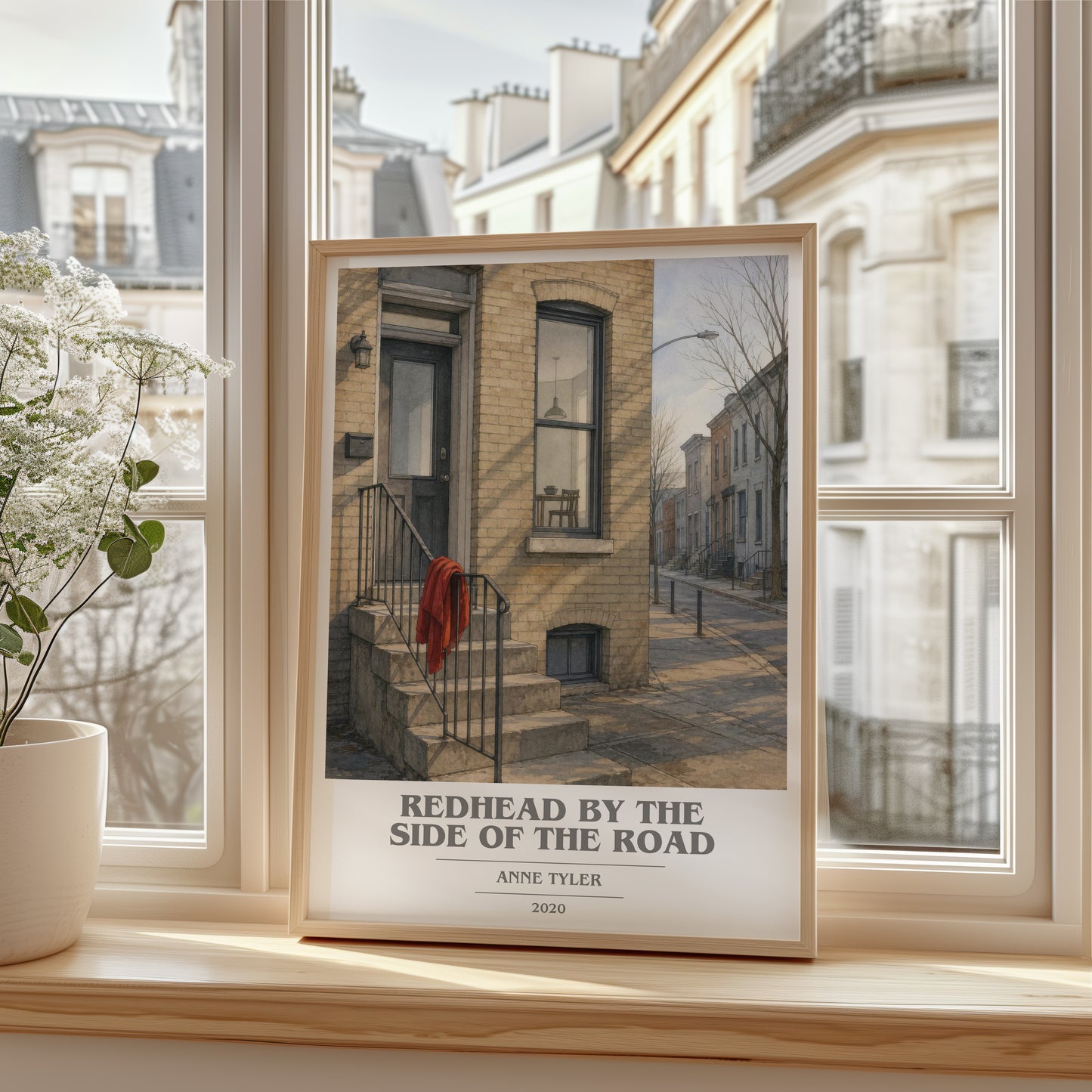 Redhead By The Side Of The Road book cover poster colour and style options – Anne Tyler book art