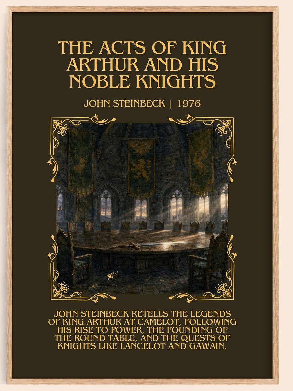 Acts Of King Arthur And His Noble Knights Minimalist Book Poster – book poster