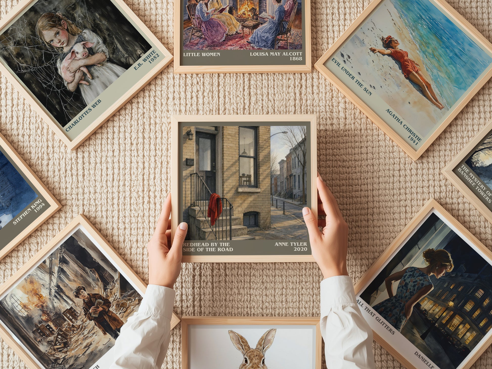 Redhead By The Side Of The Road literary book poster framed on wall – contemporary fiction wall art
