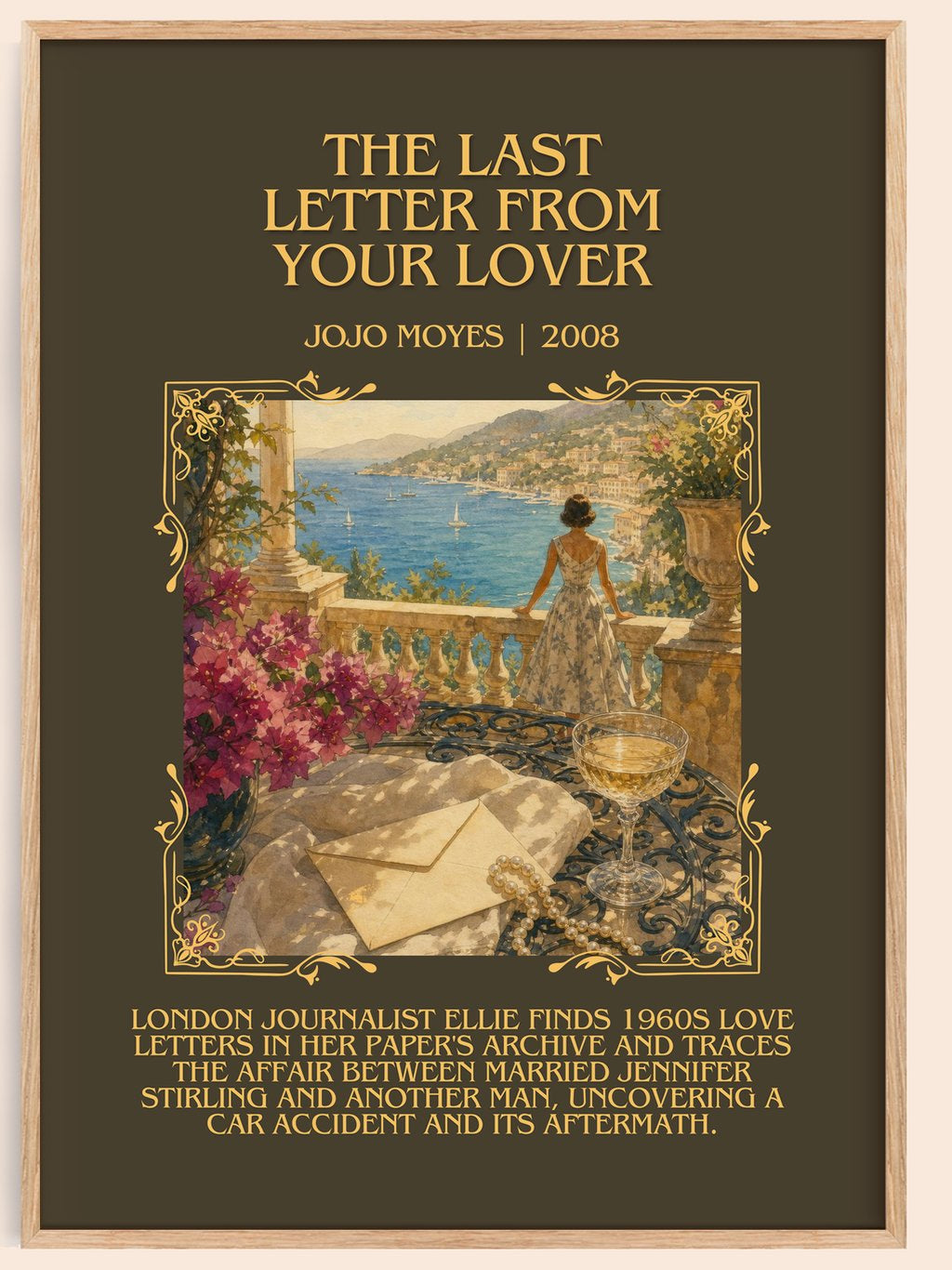 The Last Letter From Your Lover Minimalist Book Poster by Jojo Moyes – book poster