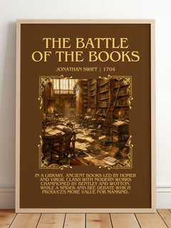 The Battle Of The Books Minimalist Book Poster by Jonathan Swift – image 2