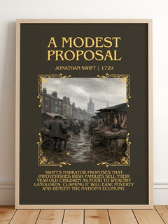 A Modest Proposal Minimalist Book Poster by Jonathan Swift – image 2