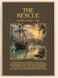 The Rescue Minimalist Book Poster by Joseph Conrad – image 1