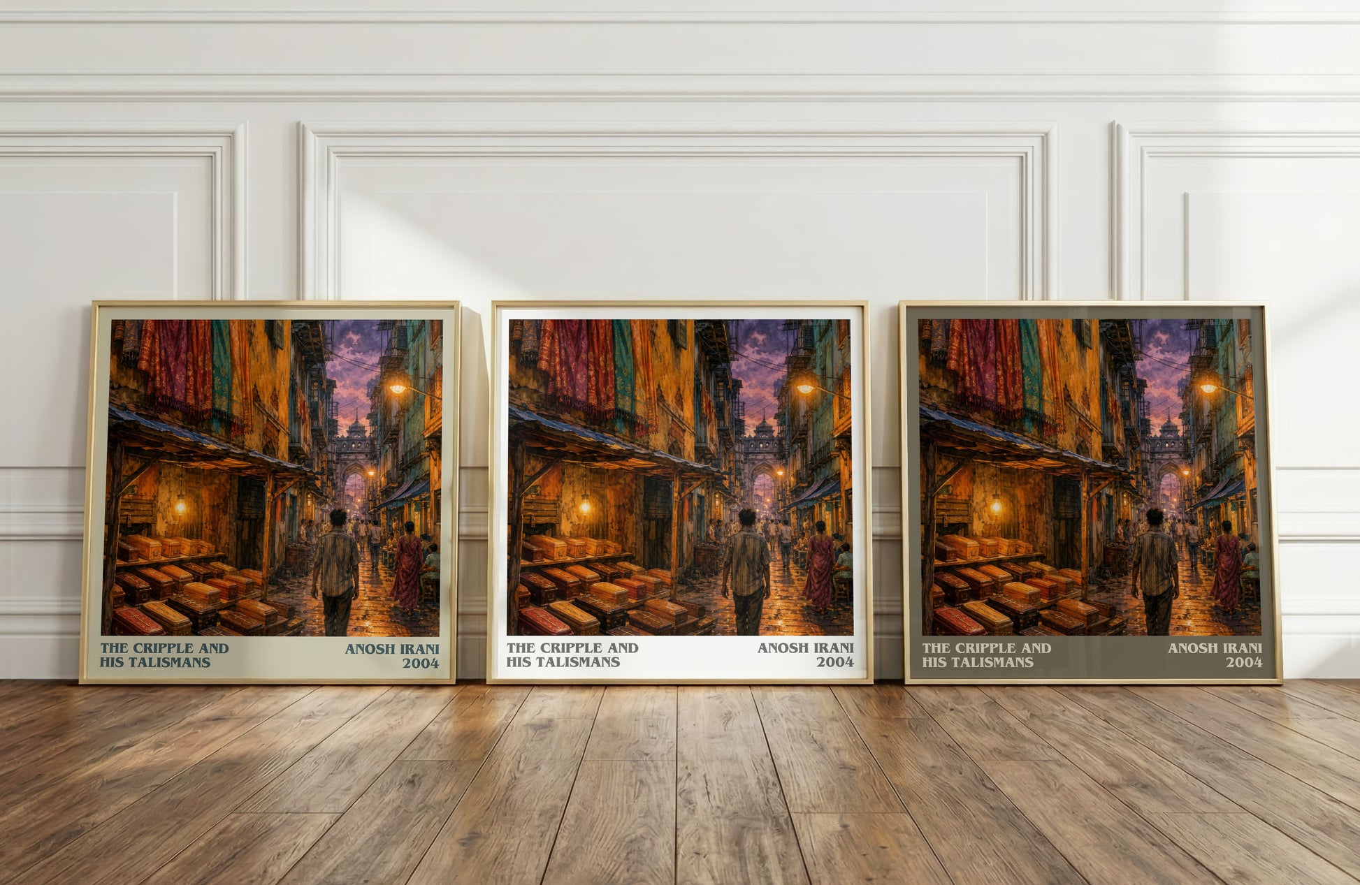 The Cripple And His Talismans literary art print colour and style options – Anosh Irani book art