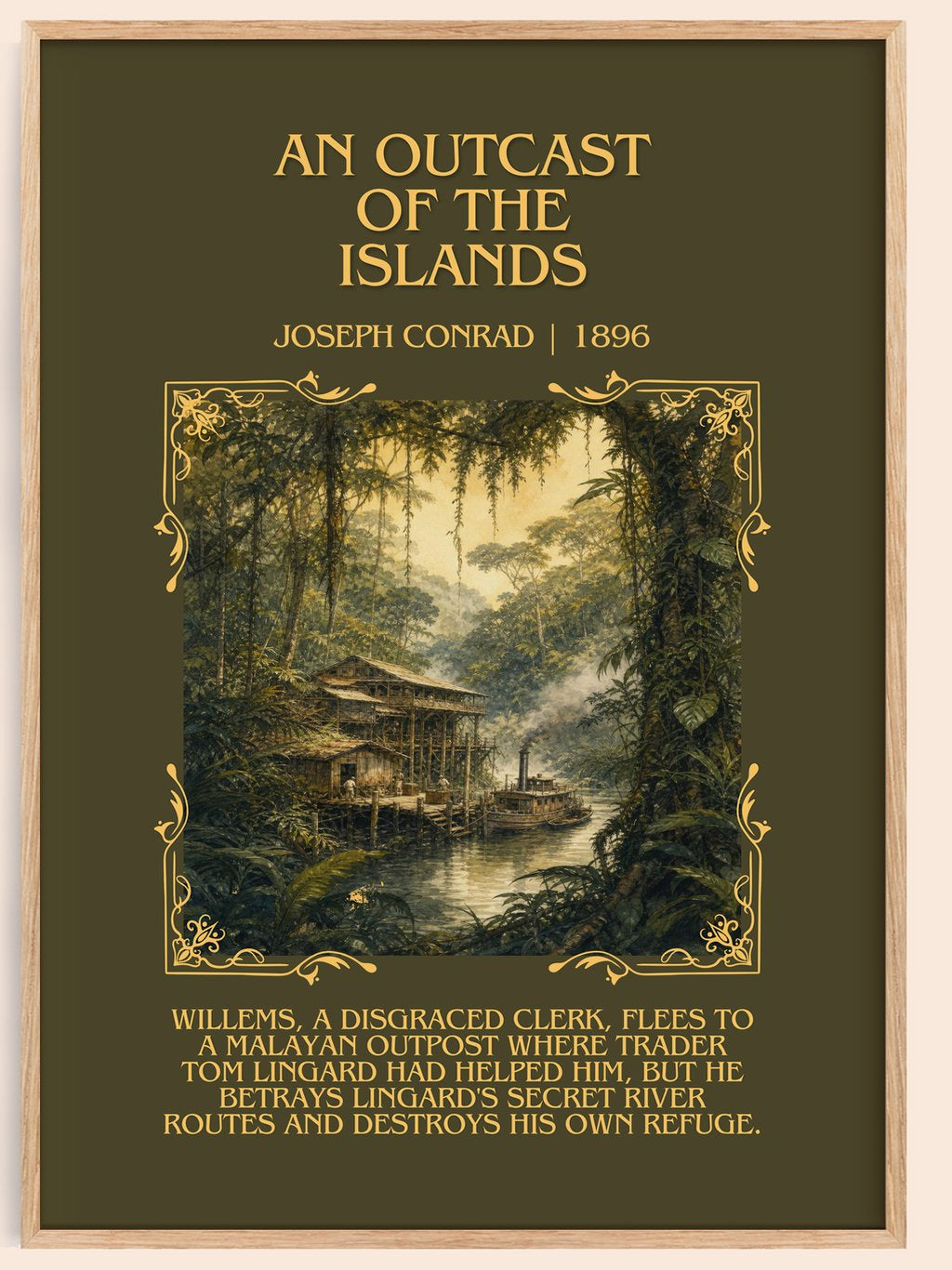 An Outcast Of The Islands Minimalist Book Poster by Joseph Conrad – book poster