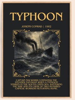 Typhoon Minimalist Book Poster by Joseph Conrad – image 1