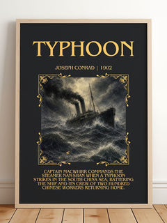 Typhoon Minimalist Book Poster by Joseph Conrad – image 2