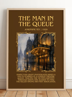 The Man In The Queue Minimalist Book Poster by Josephine Tey – image 2