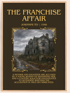 The Franchise Affair Minimalist Book Poster by Josephine Tey – image 1