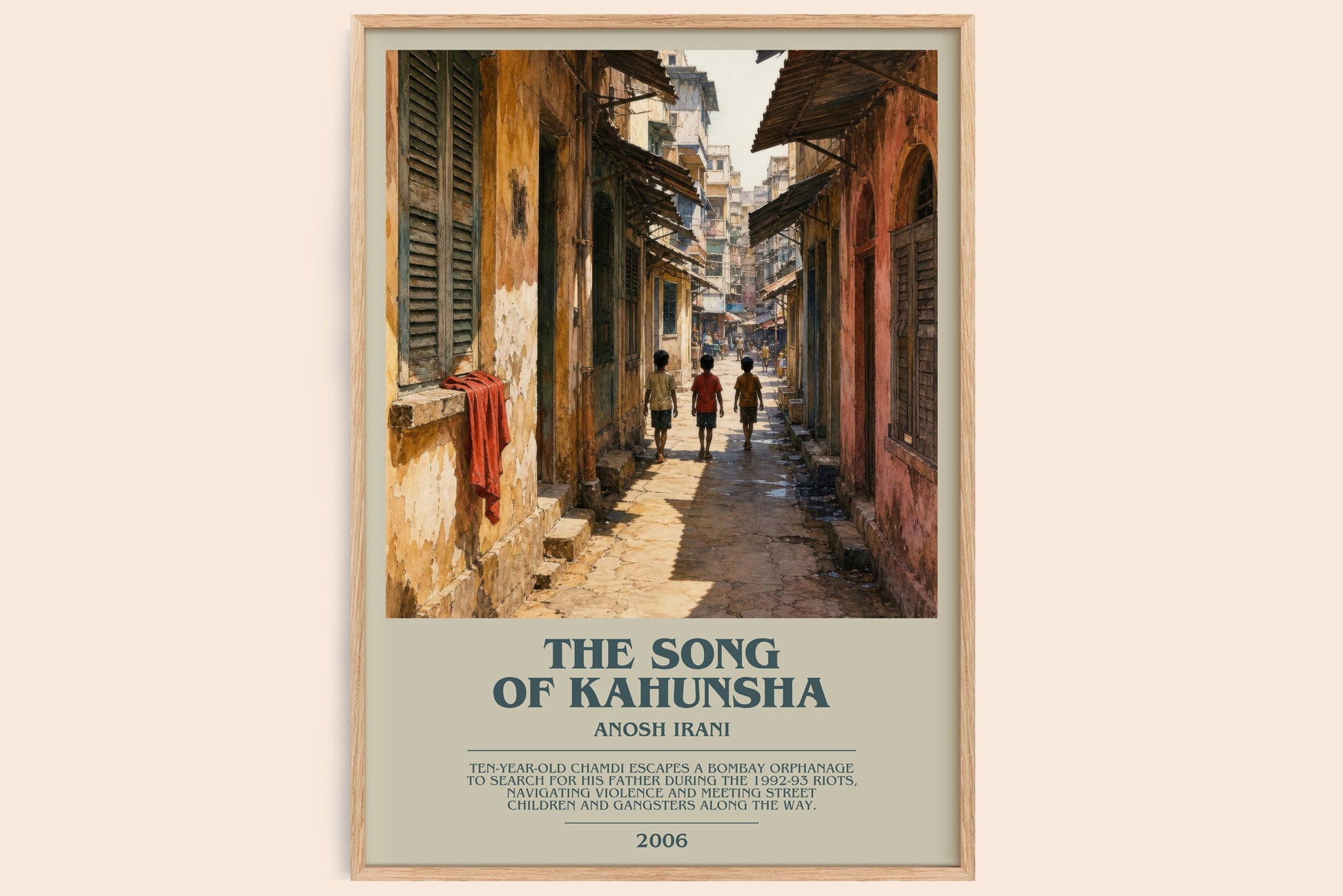 The Song Of Kahunsha bookish book poster by Anosh Irani – framed literary art print