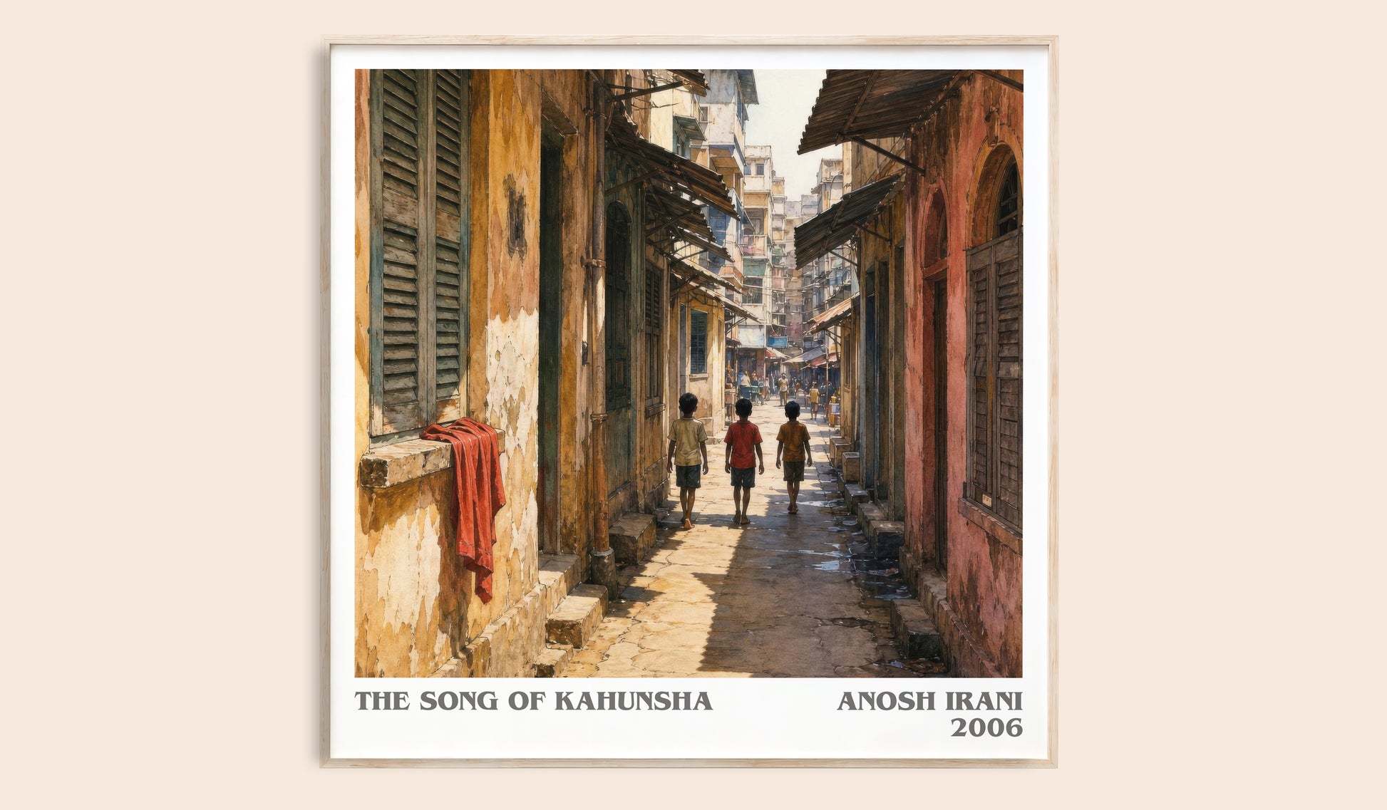 The Song Of Kahunsha literary book poster by Anosh Irani – framed literary art print