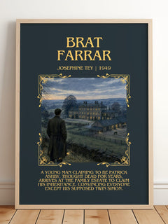 Brat Farrar Minimalist Book Poster by Josephine Tey – image 2