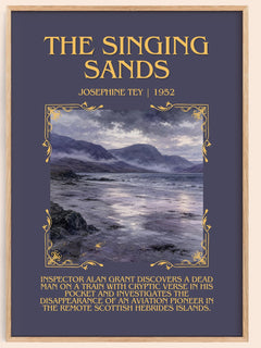 The Singing Sands Minimalist Book Poster by Josephine Tey – image 1