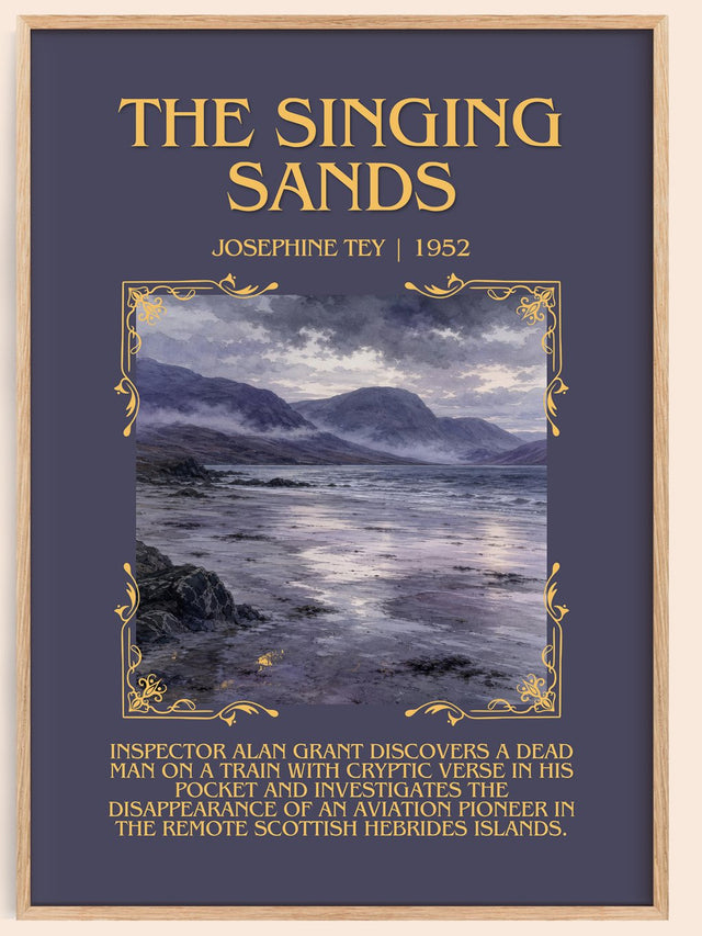 The Singing Sands Minimalist Book Poster by Josephine Tey