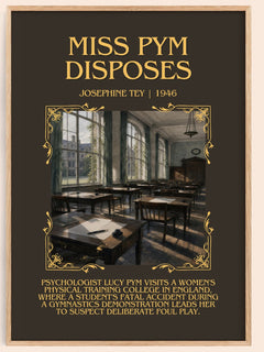 Miss Pym Disposes Minimalist Book Poster by Josephine Tey – image 1