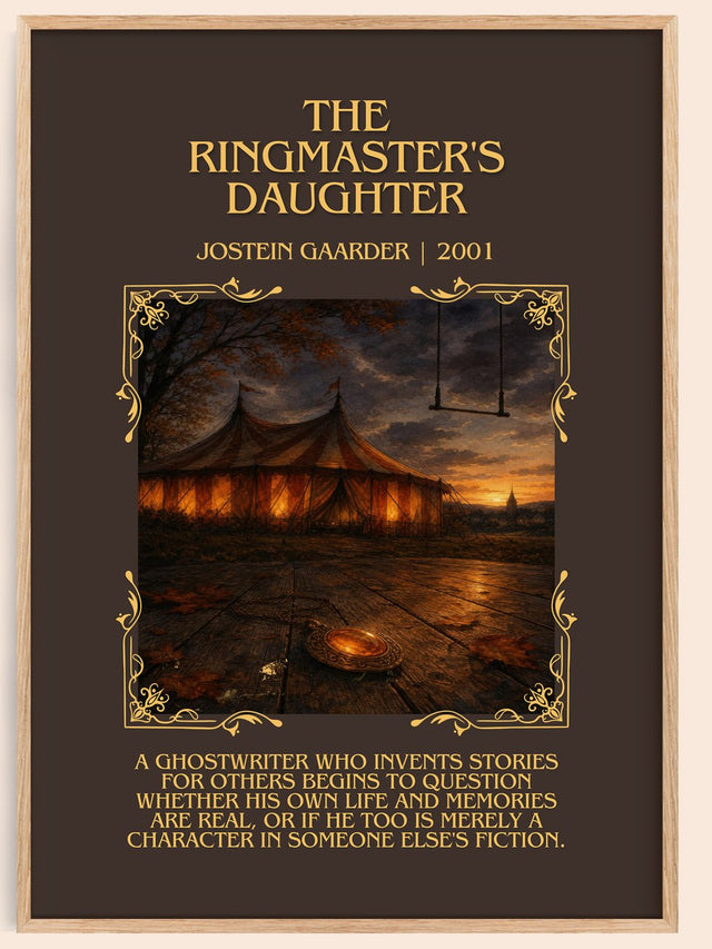 The Ringmaster'S Daughter Minimalist Book Poster by Jostein Gaarder