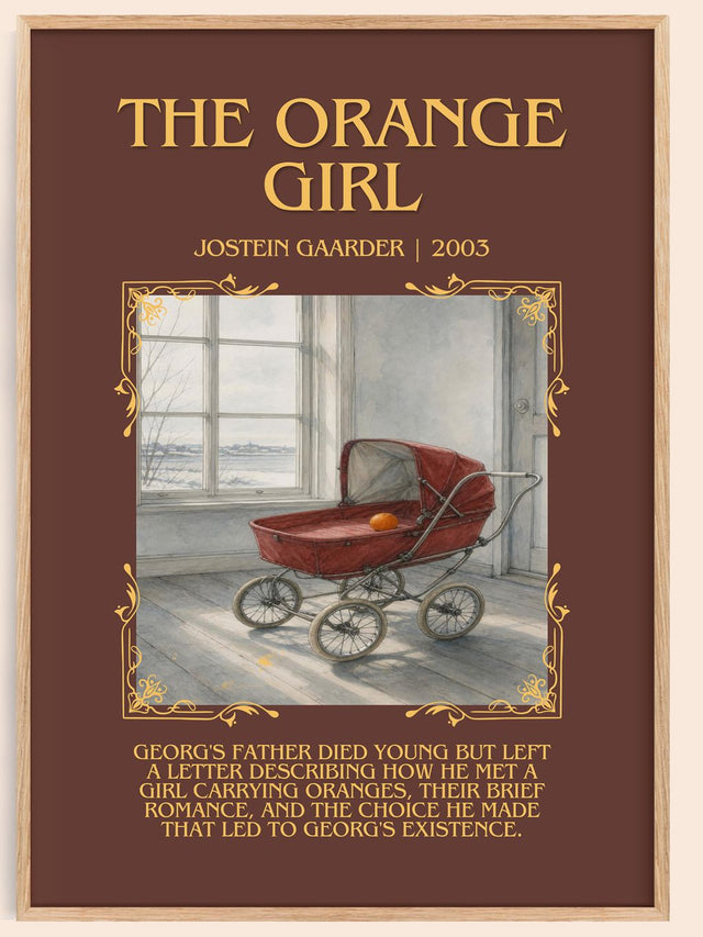The Orange Girl Minimalist Book Poster by Jostein Gaarder