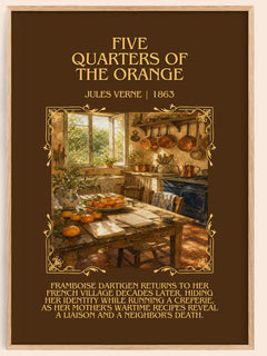 Five Quarters Of The Orange Minimalist Book Poster by Jules Verne – image 1