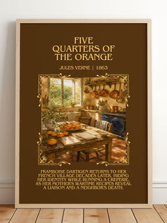 Five Quarters Of The Orange Minimalist Book Poster by Jules Verne – image 2