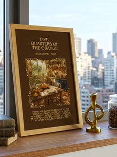 Five Quarters Of The Orange Minimalist Book Poster by Jules Verne – image 3