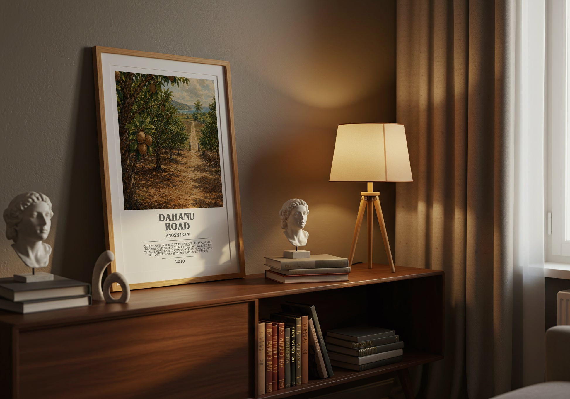 Dahanu Road bookish book poster framed on wall – literary fiction wall art