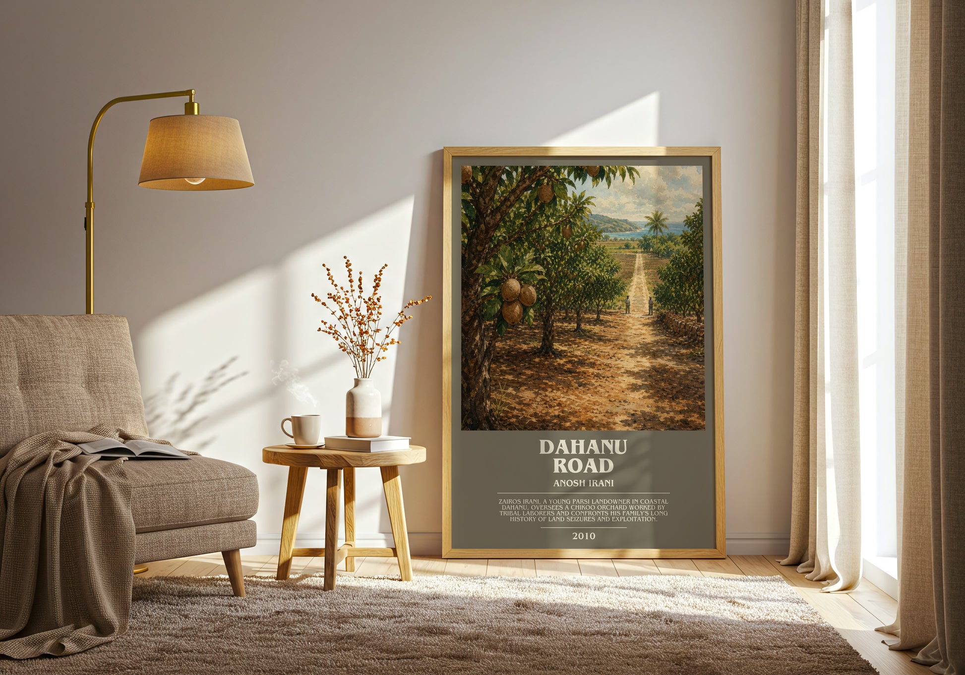 Dahanu Road bookish print on bookshelf – Anosh Irani fan gift