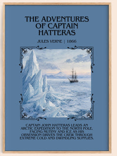 Adventures Of Captain Hatteras Minimalist Book Poster by Jules Verne – image 1