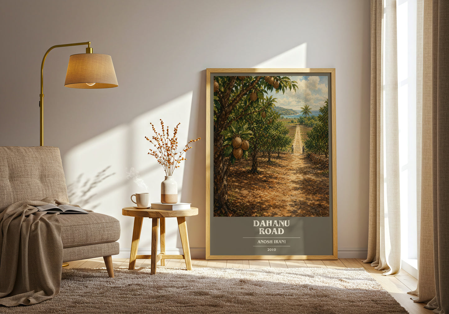 Dahanu Road book cover print on bookshelf – Anosh Irani fan gift