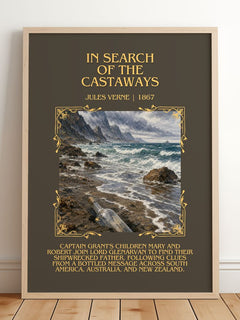 In Search Of The Castaways Minimalist Book Poster by Jules Verne – image 2