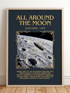 All Around The Moon Minimalist Book Poster by Jules Verne – image 2