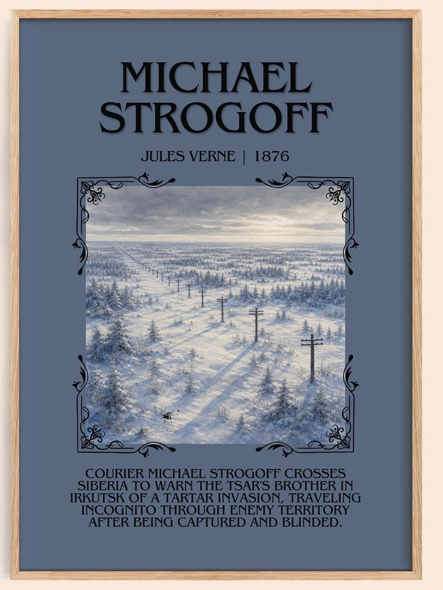 Michael Strogoff Minimalist Book Poster by Jules Verne