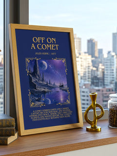 Off On A Comet Minimalist Book Poster by Jules Verne – image 3