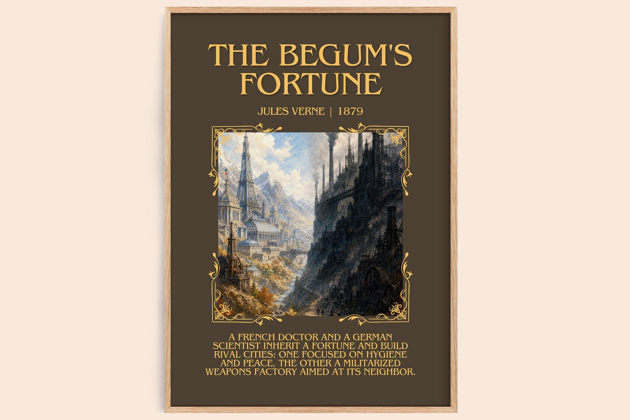 The Begum's Fortune Minimalist Book Poster by Jules Verne