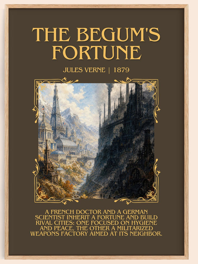 The Begum'S Fortune Minimalist Book Poster by Jules Verne