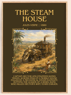 The Steam House Minimalist Book Poster by Jules Verne – image 1