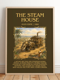 The Steam House Minimalist Book Poster by Jules Verne – image 2