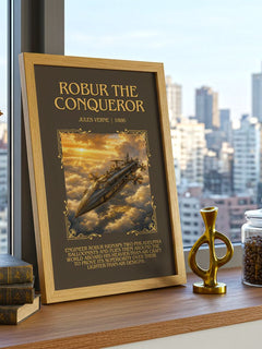 Robur The Conqueror Minimalist Book Poster by Jules Verne – image 3