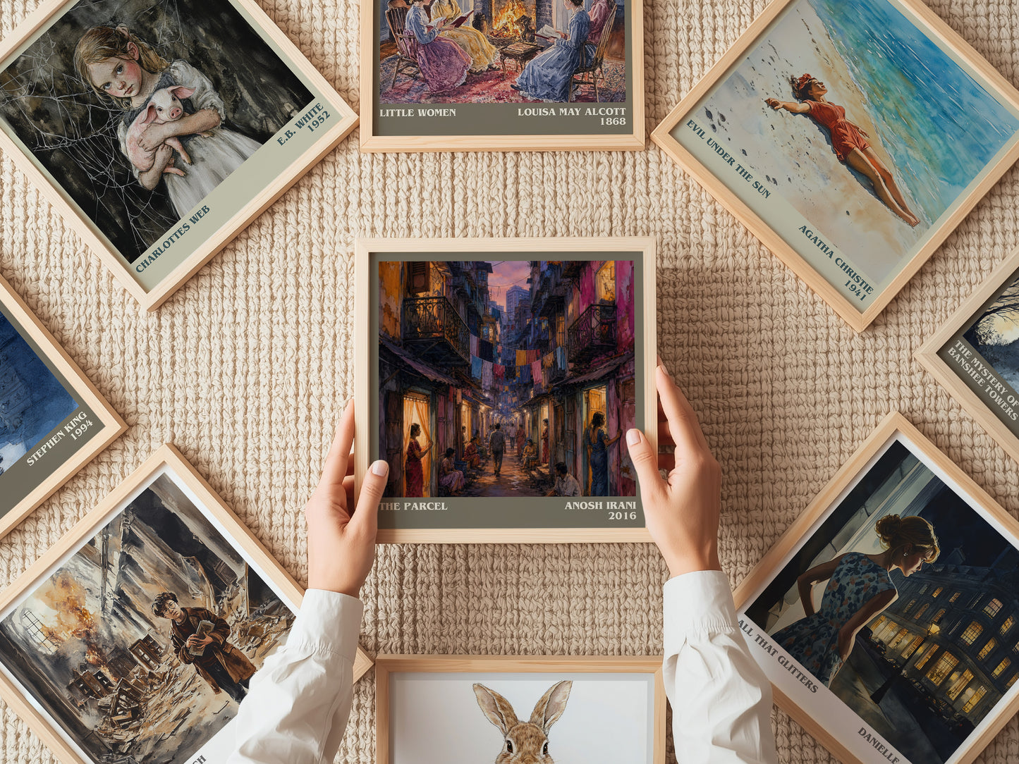 The Parcel literary book poster framed on wall – literary fiction wall art