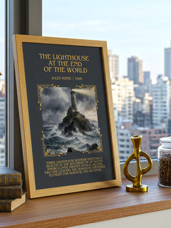Lighthouse At The End Of The World Minimalist Book Poster by J. Verne – image 3